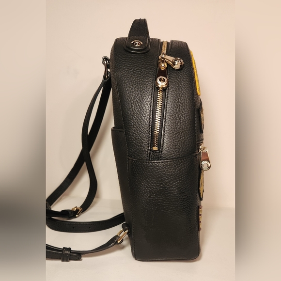 Henri bendel Black Military backpack with patch detail - Picture 7 of 12